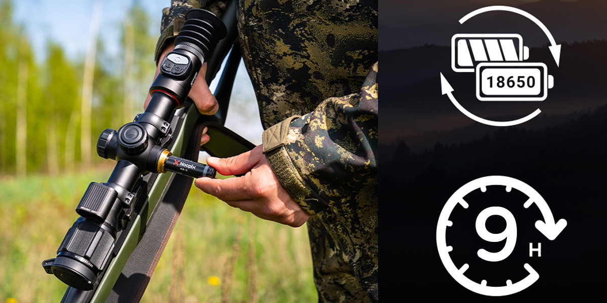 Nocpix Bolt H50R akkumulátor és 9 órás üzemidő