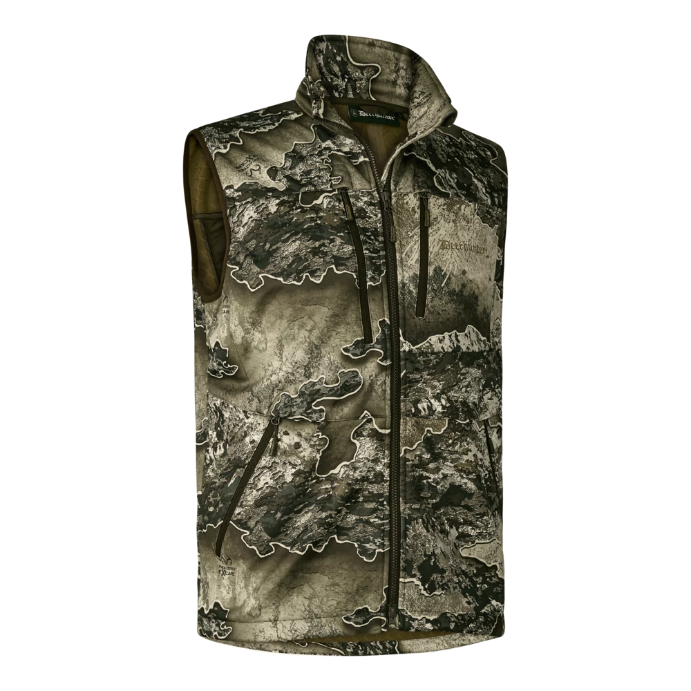 Deerhunter Excape Softshell mellény Realtree terepmintával elölnézetből
