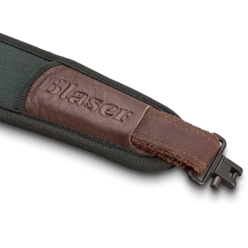 Blaser fegyverszíj neoprén zöld barna Blaser logós részlettel