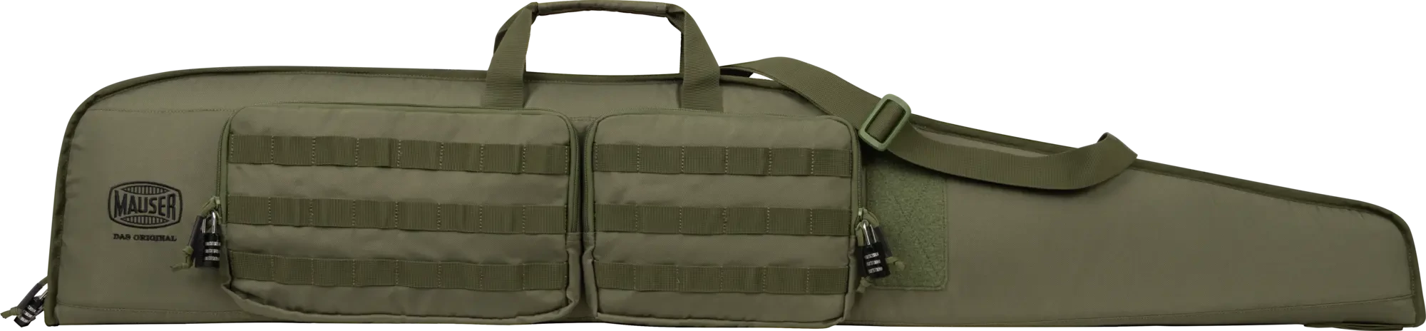 Mauser Original fegyvertok zöld teljes oldalnézet külső zsebekkel