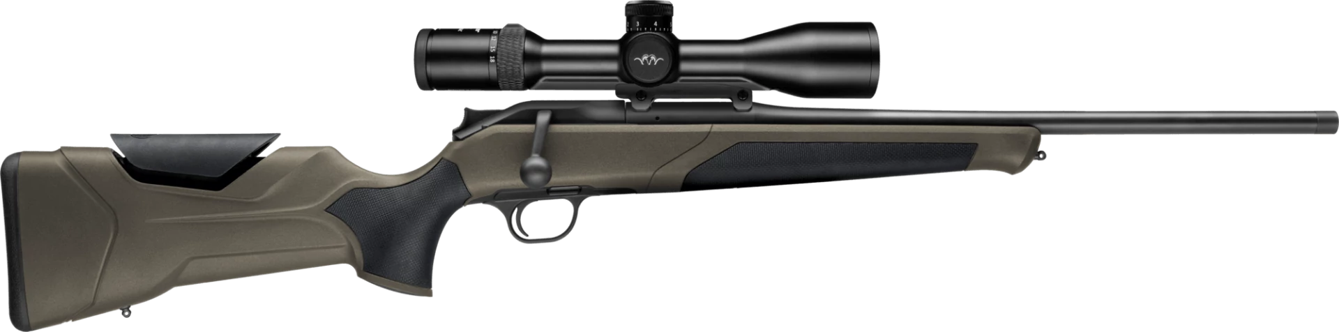 Blaser R8 Professional 2.0 dark olive tus optikával bemutatott termékkép