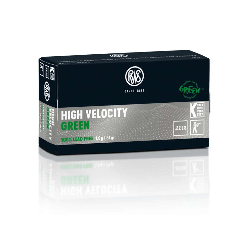 RWS .22 LR HV Green 1.6g, 24gr