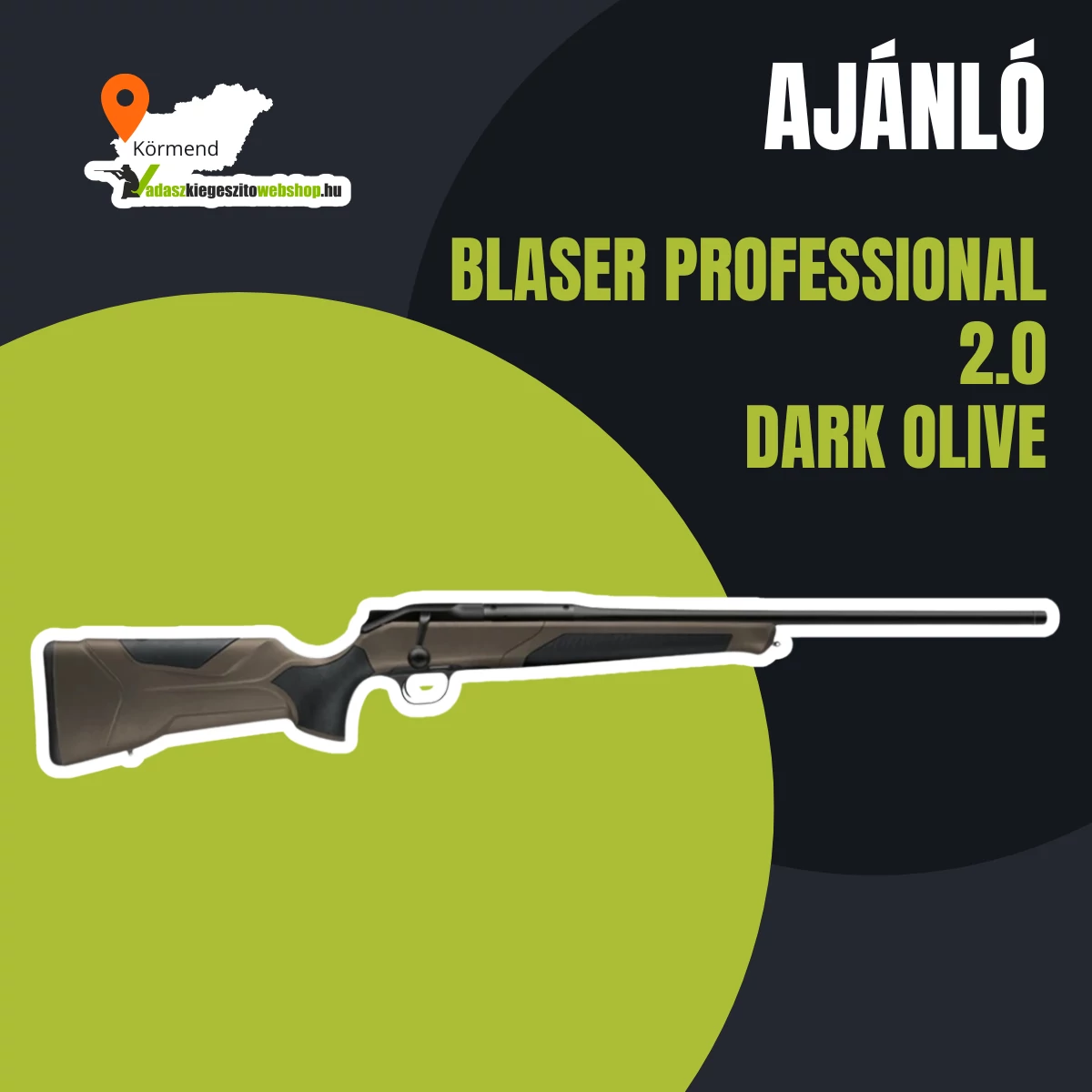 Új Blaser R8 Professional 2.0 fegyverek dark olive tussal
