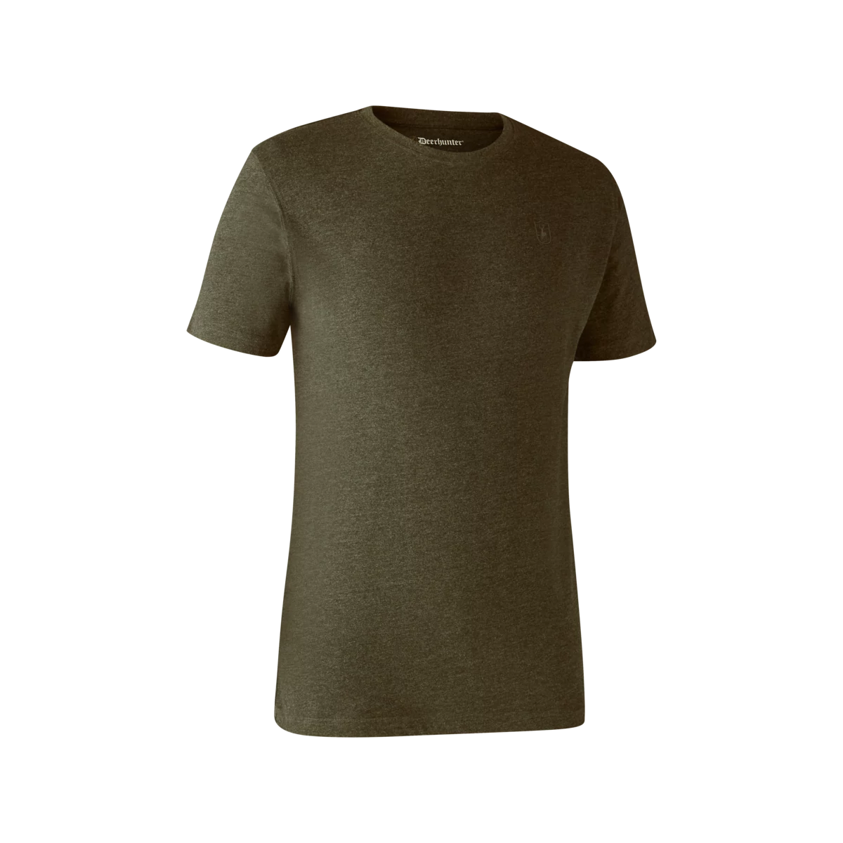 Deerhunter Basic 2 pack póló zöldes mélange férfi póló elölnézetben