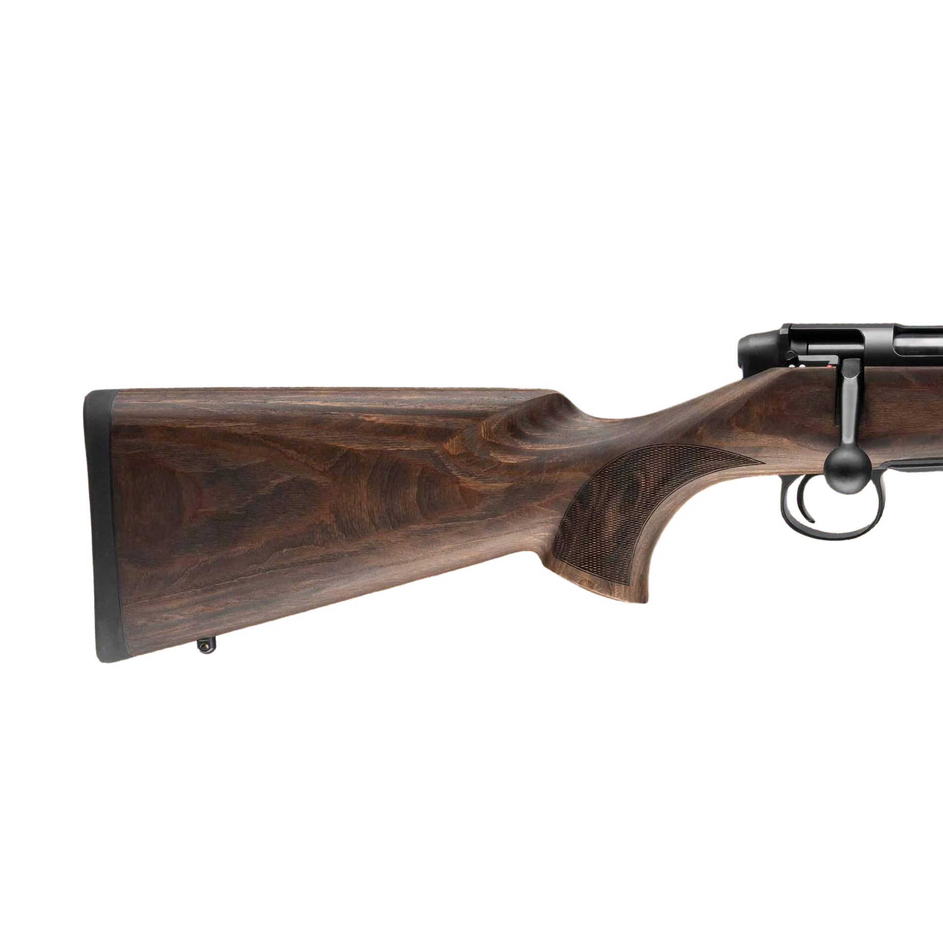 Mauser M18 Pure laminált fa tus részlet